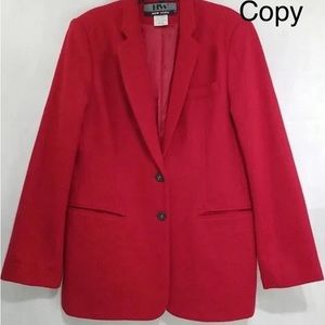 Red wool blazer in good used condition size 10